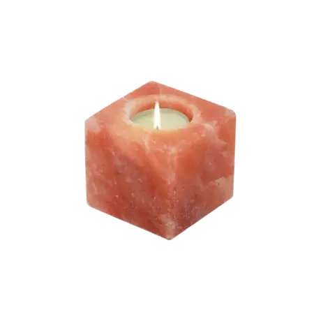 Himalayan pink Cube Candle salt lamp