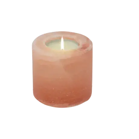 Cyliner pink Candle salt lamp