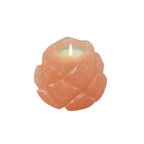 Lotus Himalayan Pink salt candle lamp