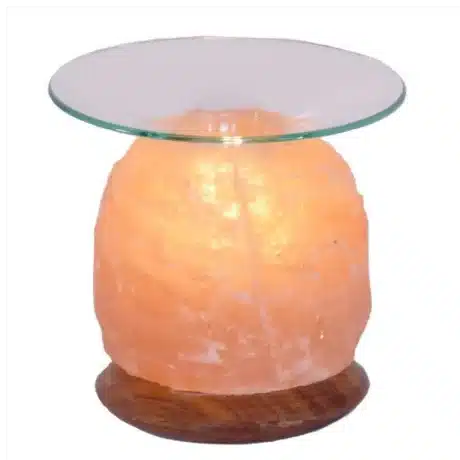 Himalayan natural candle salt with Glass plate
