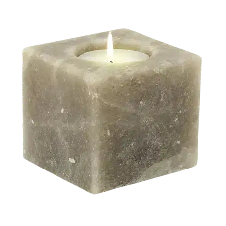grey cube Himalayan salt