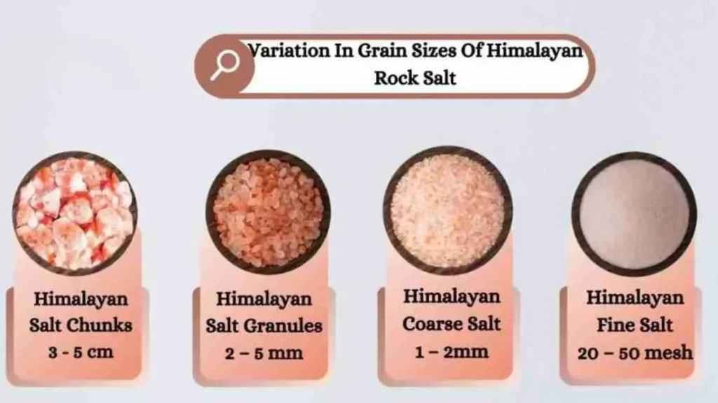 Different Himalayan Salt Grain Sizes