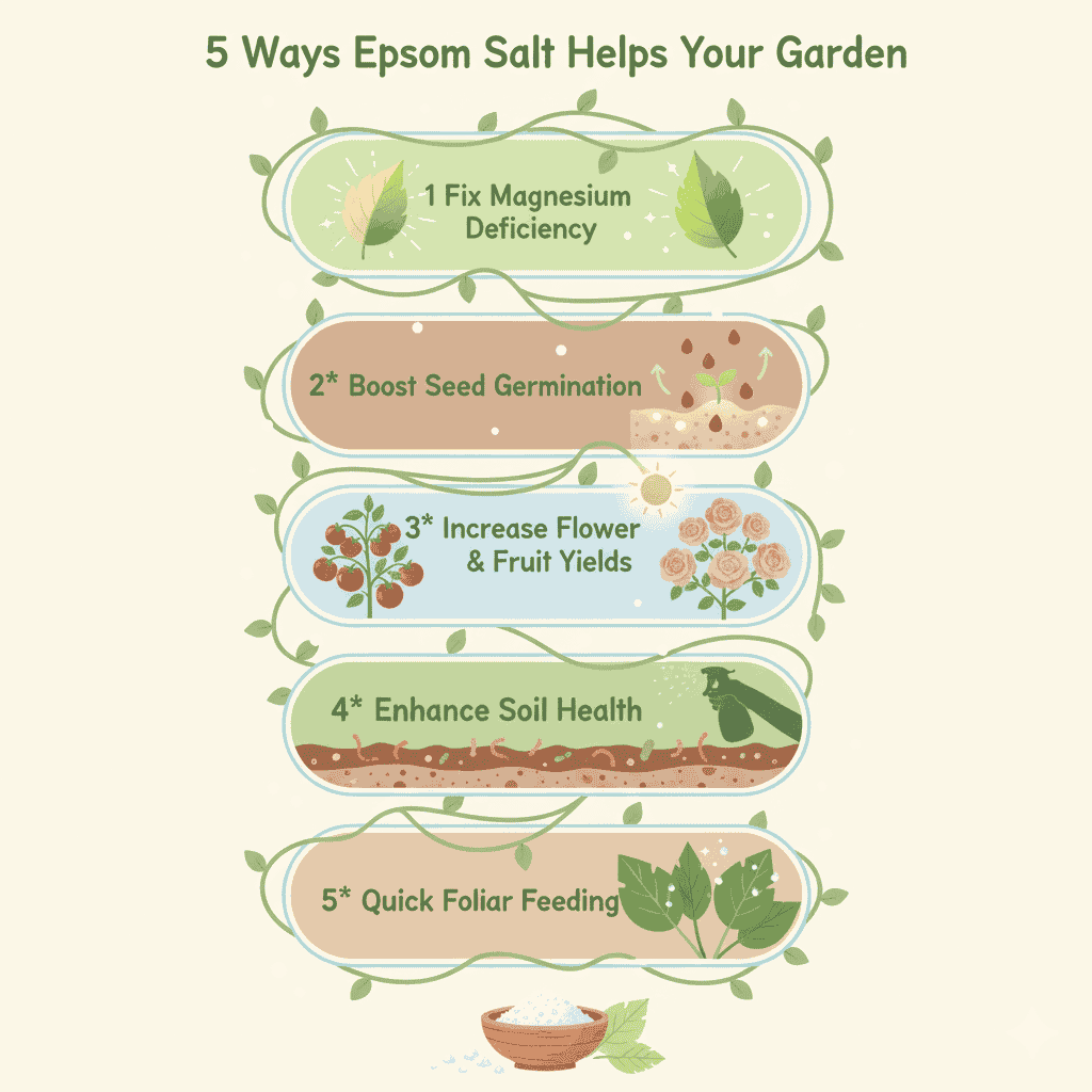 Garning Salt Epsom Salt for Gardening: 5 Ways to Boost Plant Growth & Soil Health