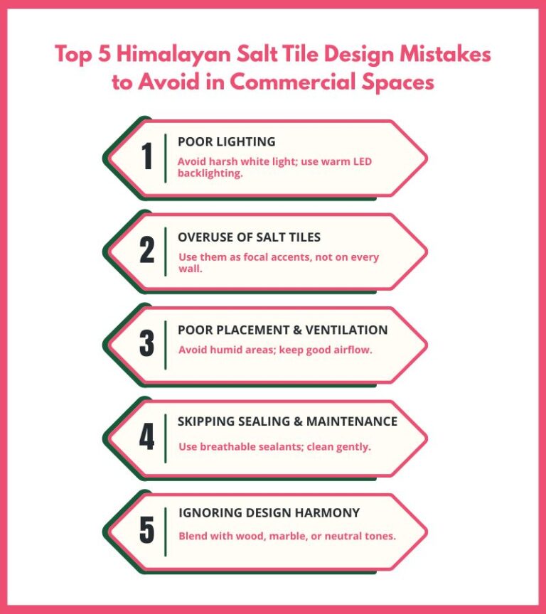 5 Design Mistakes to Avoid When Using Himalayan Salt Tiles