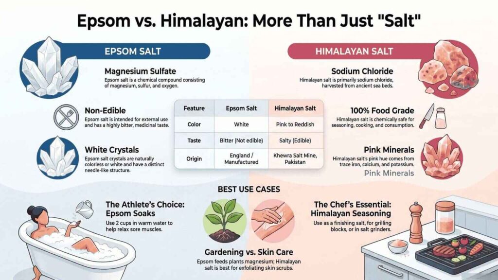 Epsom vs Himalayan Salt Comparison - Sobaan Salts
