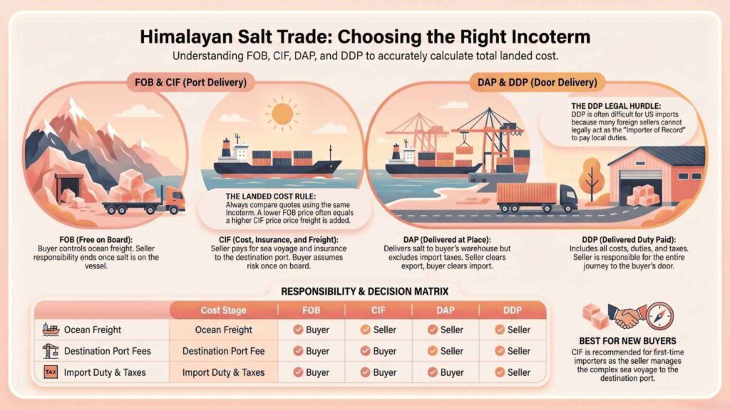 Salt Trade Incoterm Selection Guide - Sobaan Salts
