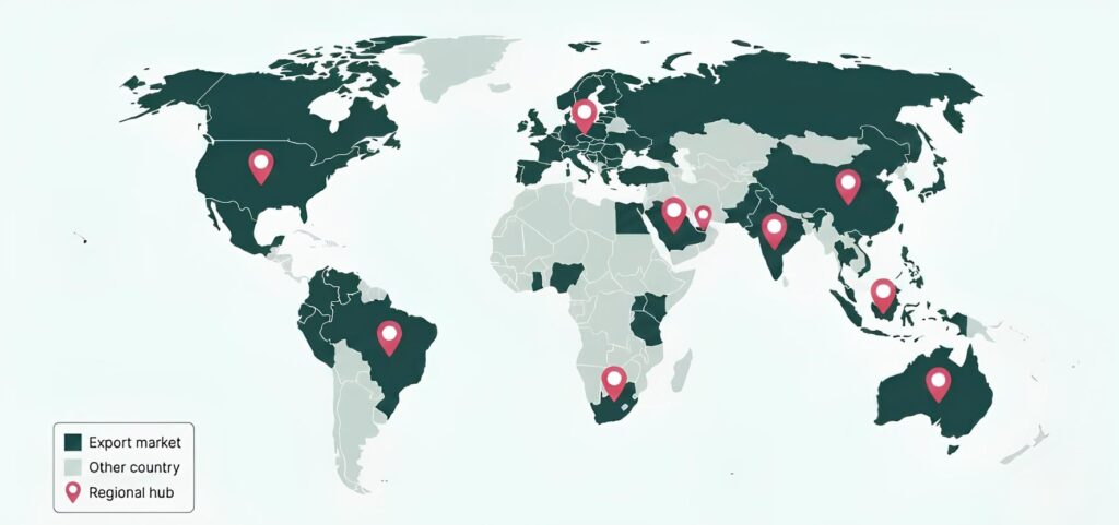 Global Presence Map - Sobaan Salt